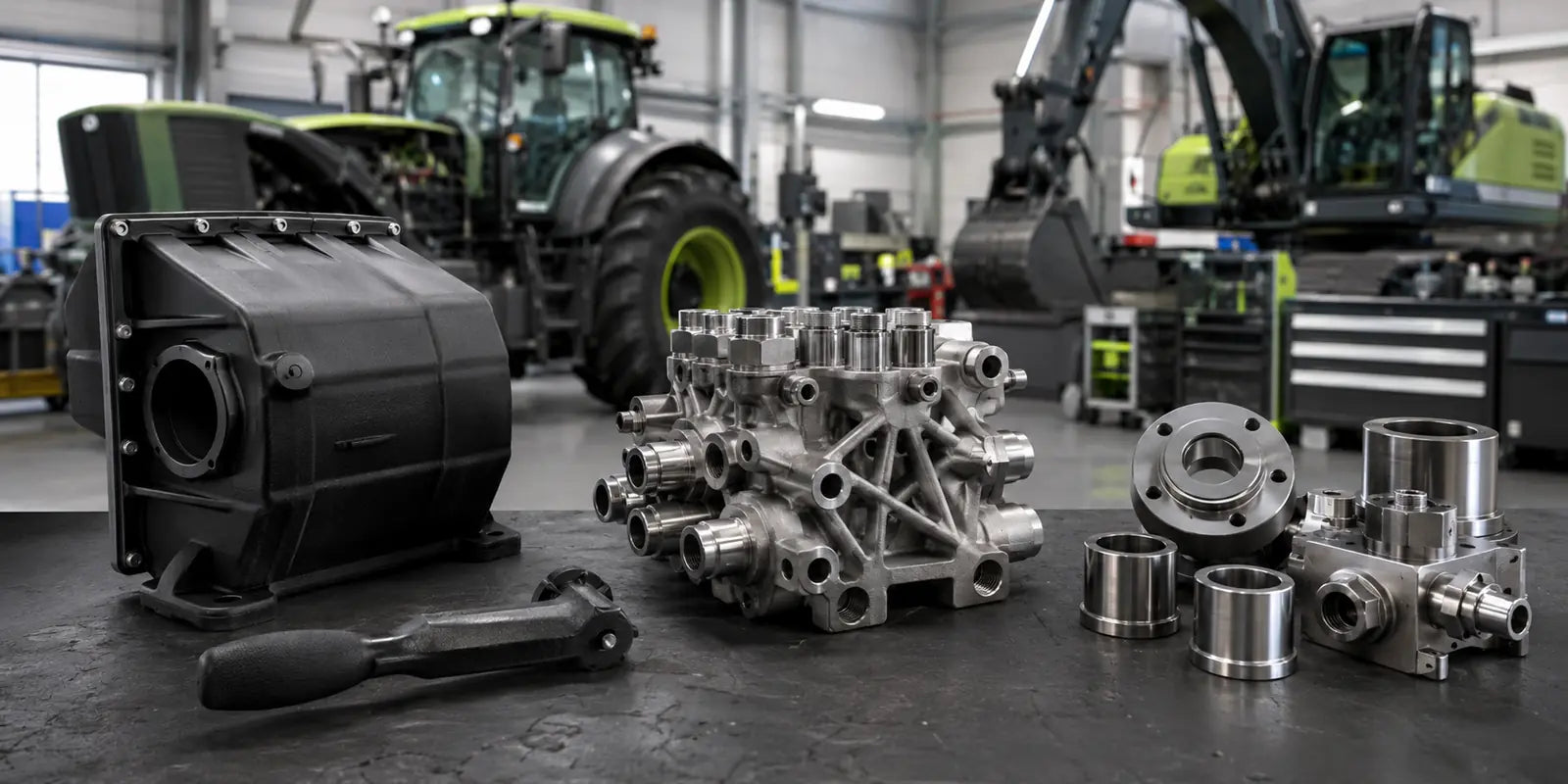 Typische 3D-Druck- und CNC-Anwendungen für Bau- & Landmaschinen